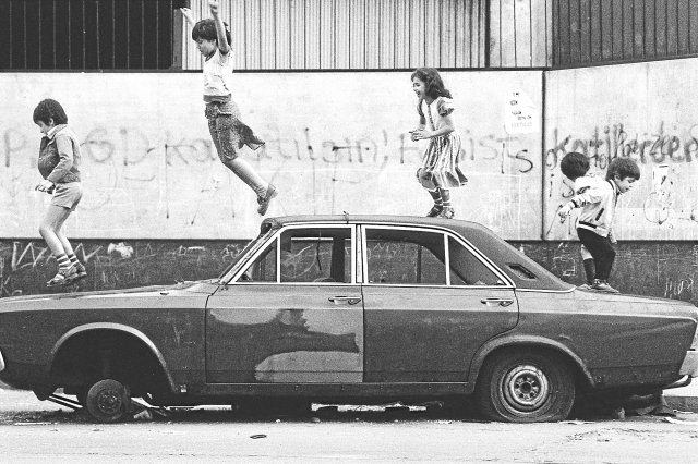 Dauerparkplatz in der Dresdener Straße, 1981