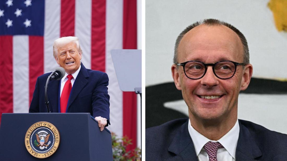 Friedrich Merz (r.) könnte beim Treffen mit Donald Trump in Washington mit einigen Vorteilen punkten. 