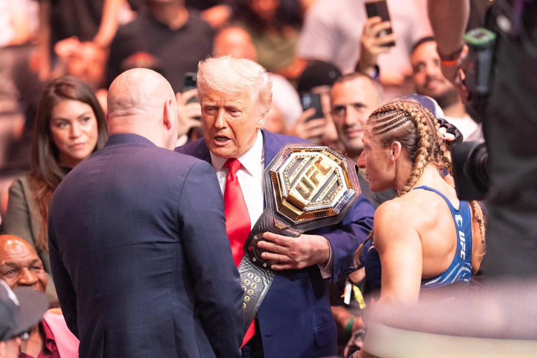 Donald Trump bei einem UFC-Event im US-Bundesstaat New Jersey. 