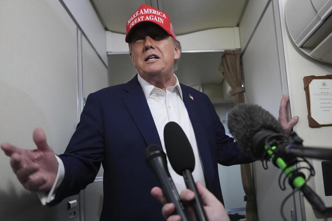 US-Präsident Donald Trump sprach zu Reportern an Bord der Air Force One über Waldimir Putin und den Ukraine-Krieg.