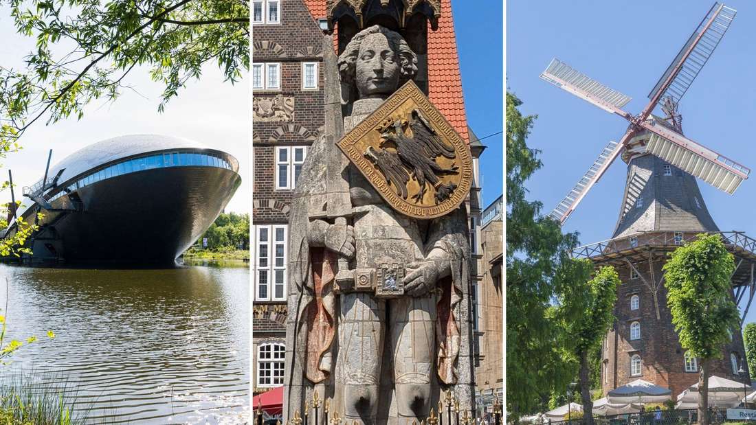 Das Wissenschaftsmuseum Universum, der Roland und die Wallmühle in Bremen