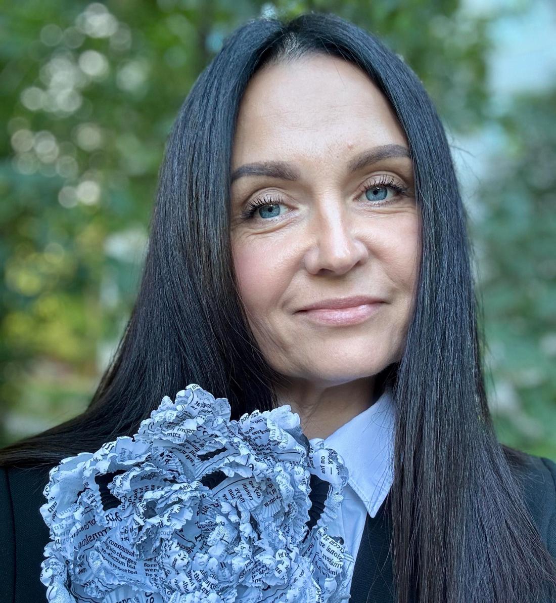 Die ukrainische Journalistin Lesiya Lazorenko  gibt ihre Arbeit nicht auf.