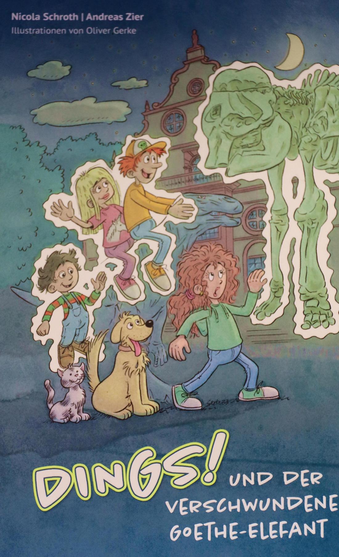 Kinderbuch von Andreas Zier aus Calden und Nicola Schroth aus Immenhausen, „Dings! Und der verschwundene Goethe-Elefant