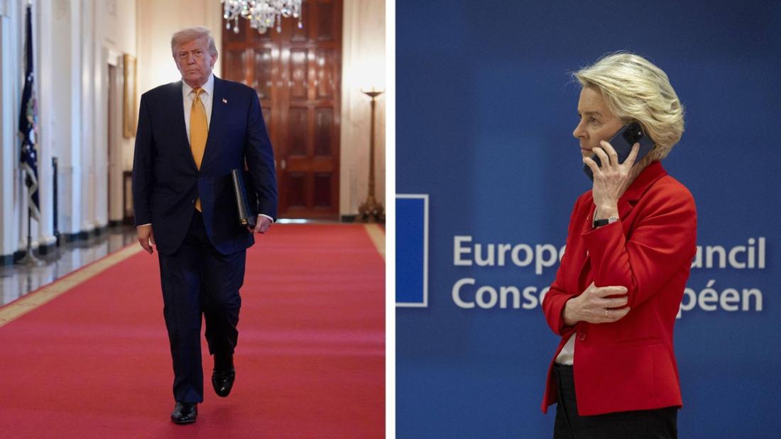 Die EU zieht zum ersten Mal eine ihrer härtesten Gegenmaßnahmen im Zoll-Streit mit Donald Trumps USA in Betracht. (Collage aus Archivbildern)