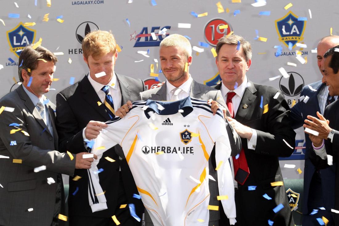 David Beckham wird in L.A. vorgestellt.