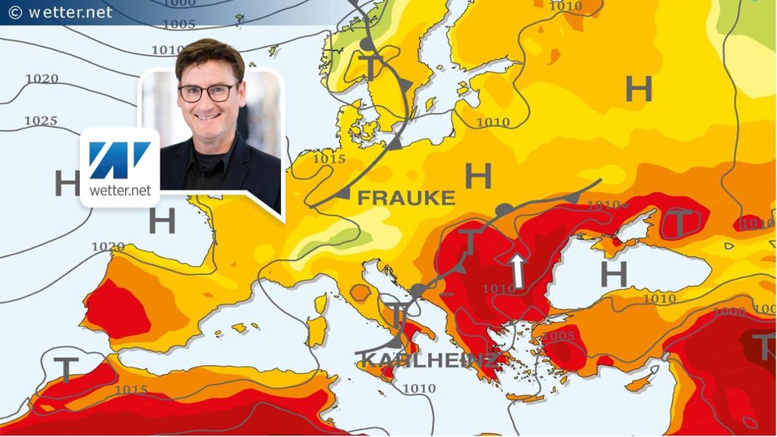 Die Großwetterlagenkarte für Europa vom 26. Juli 2025. 