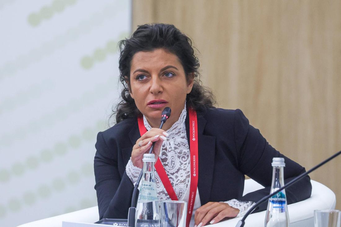 Margarita Simonjan, Chefredakteurin von RT und Russia Today, ging in ihrer Sendung auf Drohnenangriffe der Ukraine ein.
