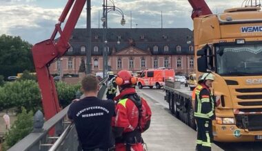 Spektakuläre Rettungsaktion an Theodor-Heuss-Brücke