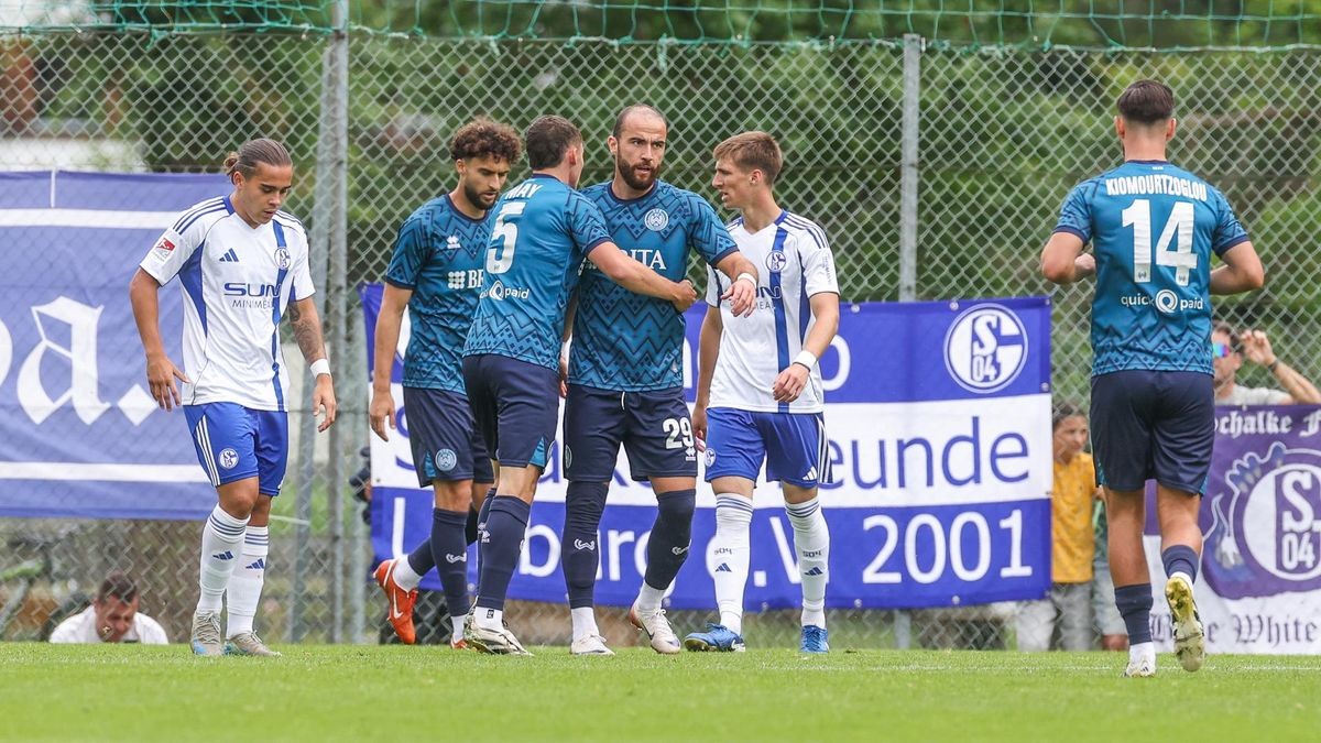 Die Fußballer von Wehen Wiesbaden jubeln über einen Treffer von Fatih Kaya .