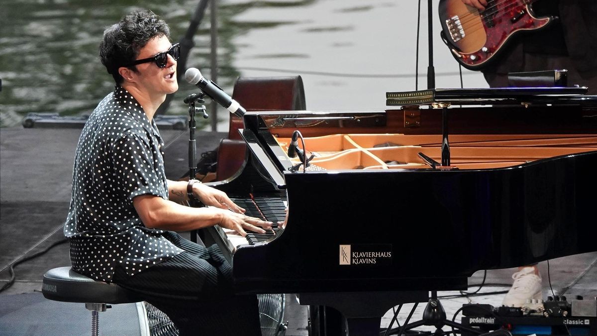 Jamie Cullum gibt am Freitag, 18.07.2025 im Amphitheater in Gelsenkirchen ein Konzert.Foto: Michael Korte / FUNKE Foto Services