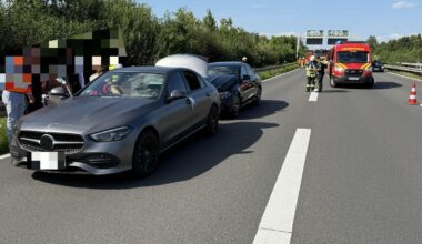 Auffahrunfall auf A39 – Feuerwehr und Polizei im Einsatz