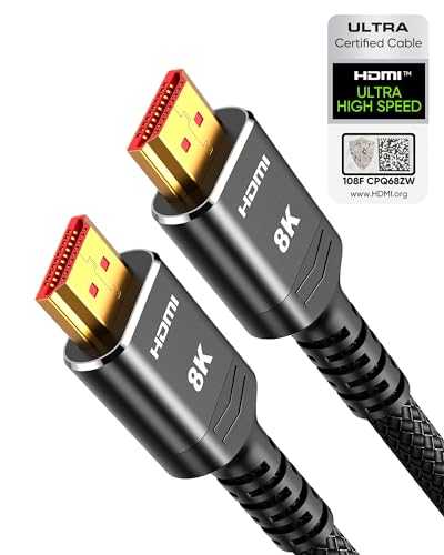Highwings HDMI 2.1 Kabel 3meter zertifiziertes, 10K 8K HDMI Kabel 48Gbps Ultra Highspeed, eARC