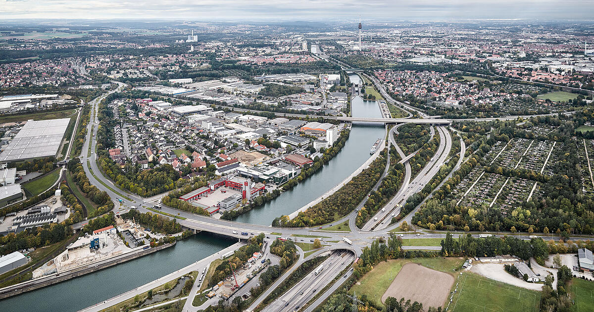 A73-Ausfahrt Nürnberg-Hafen-Ost wegen "Projekt Hafenbrücken" gesperrt
