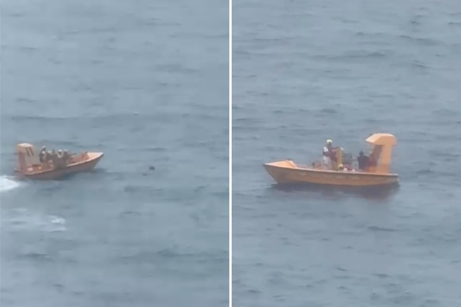 Ein Rettungsboot machte sich auf den Weg, um ein Mädchen (5) und ihren Vater (37) aus dem Wasser zu retten.