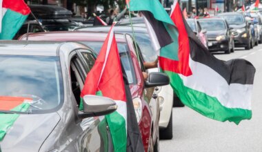 Nahost-Konflikt - Propalästinensischer Autokorso fährt durch Hamburg - Politik