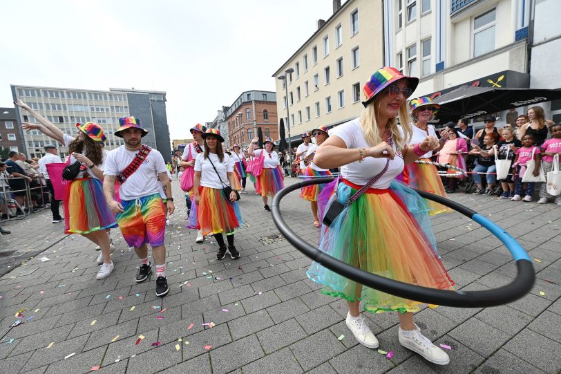 Bunt war es beim 540. Cranger Kirmes Festumzug im Jahr 2024.