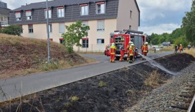 Brand am Bahndamm in Moritzburg