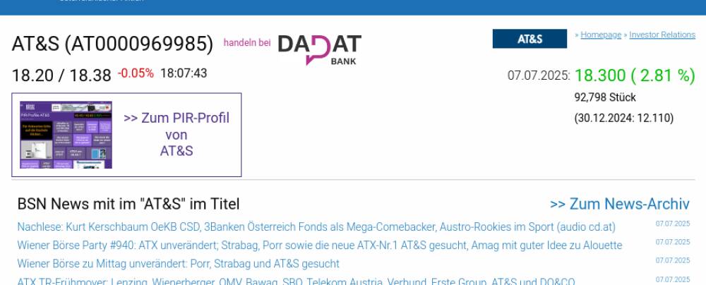 Wie AT&S, Telekom Austria, Verbund, CPI Europe AG, DO&CO und SBO für Gesprächsstoff im ATX sorgten