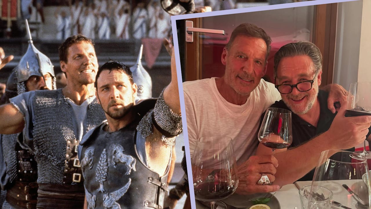 Russell Crowe und Ralf Moeller in München: Gladiator-Wiedersehen nach 25 Jahren | Unterhaltung