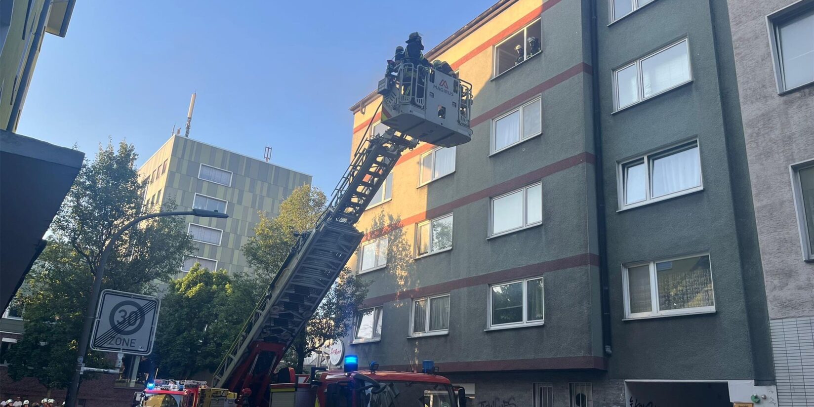 Feuerwehreinsatz im Unionviertel – Küche in Vollbrand