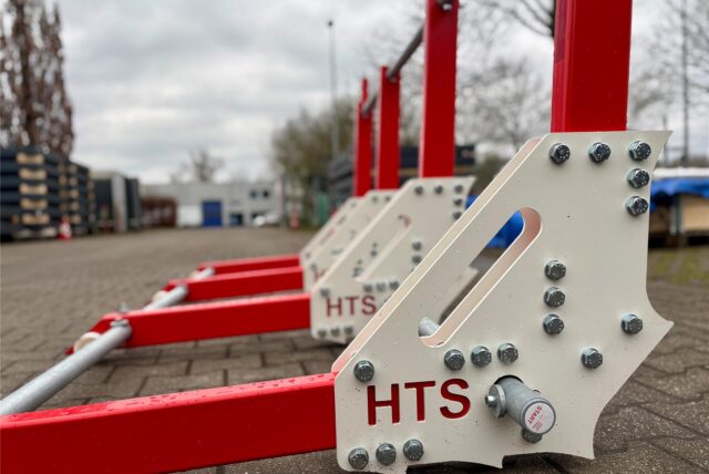 Detailaufnahme einer Lkw-Sperre.