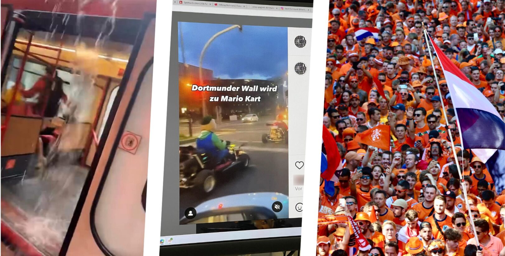Virale Videos aus Dortmund: Wasserfälle, Mario Kart, WM-Highlights
