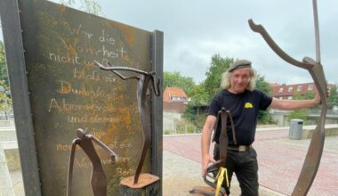 Norbert Thens Skulptur hat seinen Platz in Stadtlohn gefunden