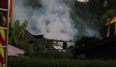 Großbrand in der Kleingartenanlage am Paschenberg