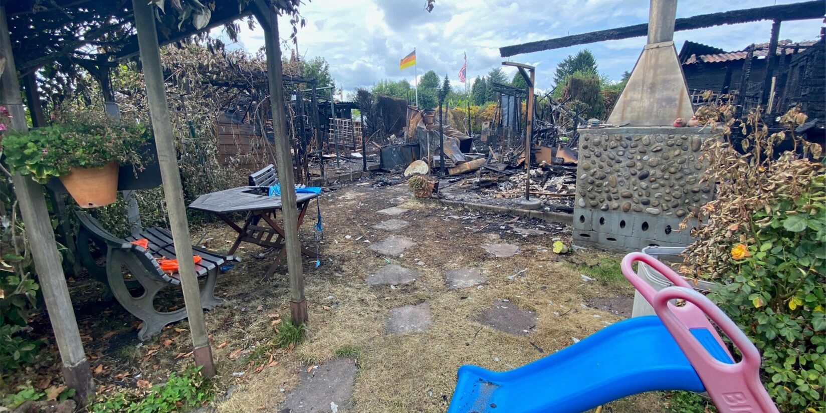 Kripo und Bodenschutzbehörde besuchen Kleingarten