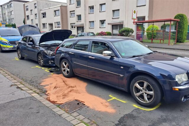 Foto vom Unfall auf der Hertener Straße.