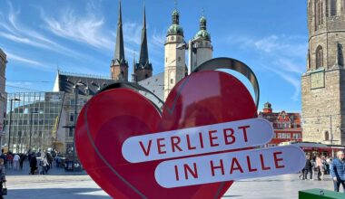 Halle zum Mitnehmen – das Stadtmarketing setzt auf starke Bilder, wie hier auf dem Marktplatz.