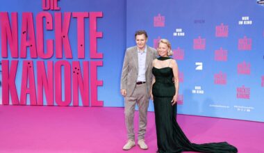 Pamela Anderson und Liam Neeson in Berlin für „Die Nackte Kanone“-Premiere