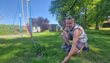 Haller trainiert täglich auf Riesenschaukel