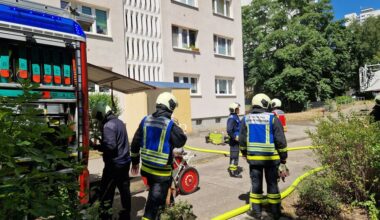 In der Tangermünder Straße in Halle-Neustadt kam die Feuerwehr zum Einsatz.