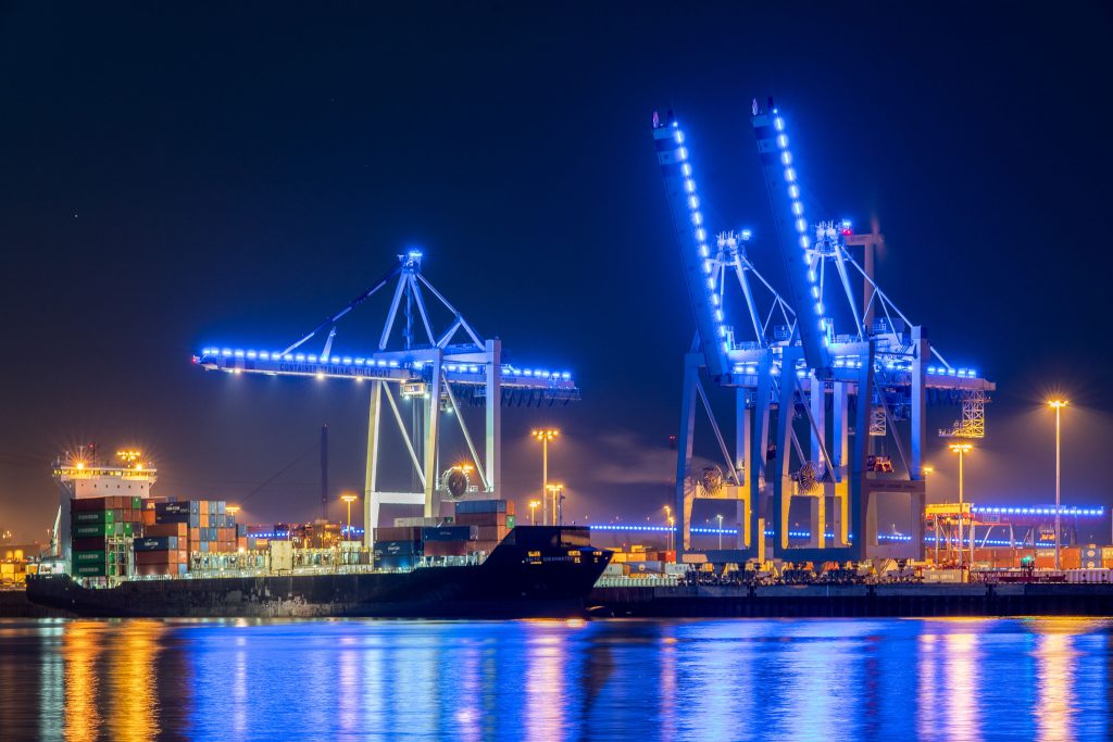 Blue Port Hamburg, Hafenkräne, 2019, Foto: © Jan Schugardt