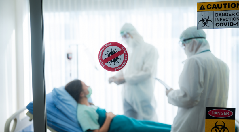 Covid-19-Patient im Krankenhaus