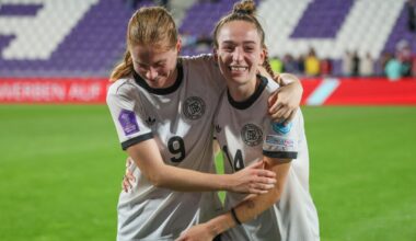 Deutschland Polen Tipp Bild zeigt Sophia Kleinherne, Sjoeke Nüsken © dpa picture alliance / Alamy Stock Photo