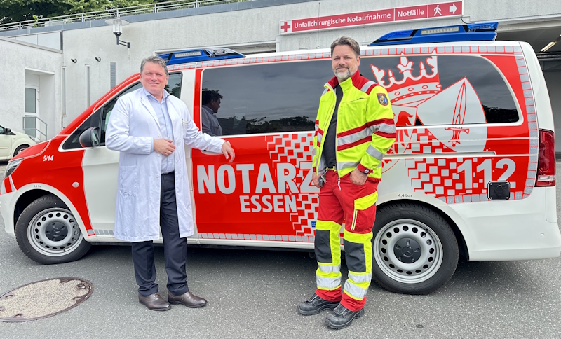 Notruf aus dem Auto: Essener Forschung will Notfallmedizin verbessern