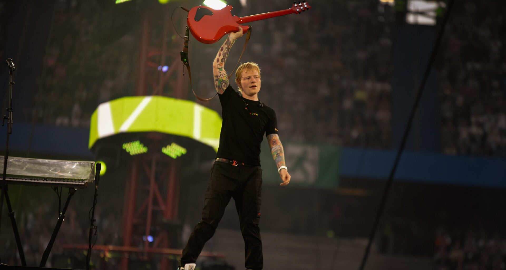 Ed Sheeran am 05. Juli 2025 im Volksparkstadion in Hamburg