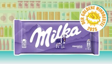 Goldener Windbeutel 2025 für Milka Alpenschokolade