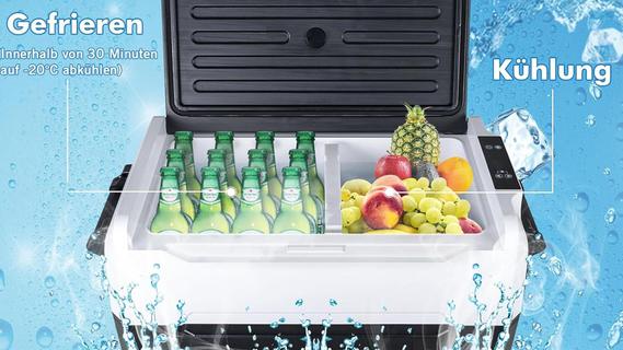 Preis-Hit bringt kühle Getränke & Snacks trotz Sommerhitze: Kompressor-Kühlbox 35 Liter nur 169,99€