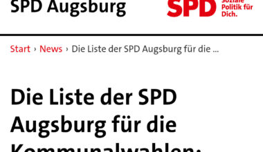 Stadtratsliste der SPD Augsburg steht