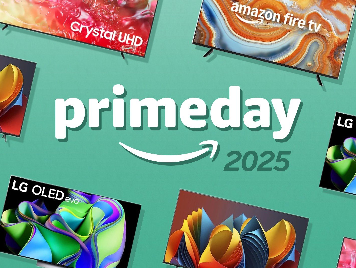 Beispielabbildungen für die Fernseher-Angebote am Amazon Prime Day 2025. 