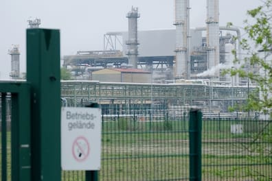 Die Produktionsstätte des US-amerikanischen Konzerns Dow in Böhlen: Dort werden unter anderem aus Rohbenzin Grundstoffe für die Kunststoffherstellung gewonnen.