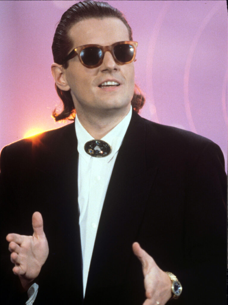 Sänger Falco auf der Bühne