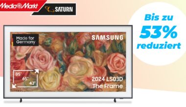 Last Minute Blitz Deals bei MediaMarkt: Samsung The Frame 4K-QLED-TV bis zu 53 % günstiger