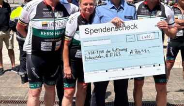 POL-PPRP: Vor-Tour der Hoffnung - Polizeipräsident Andreas Sarter übergibt Spendenscheck