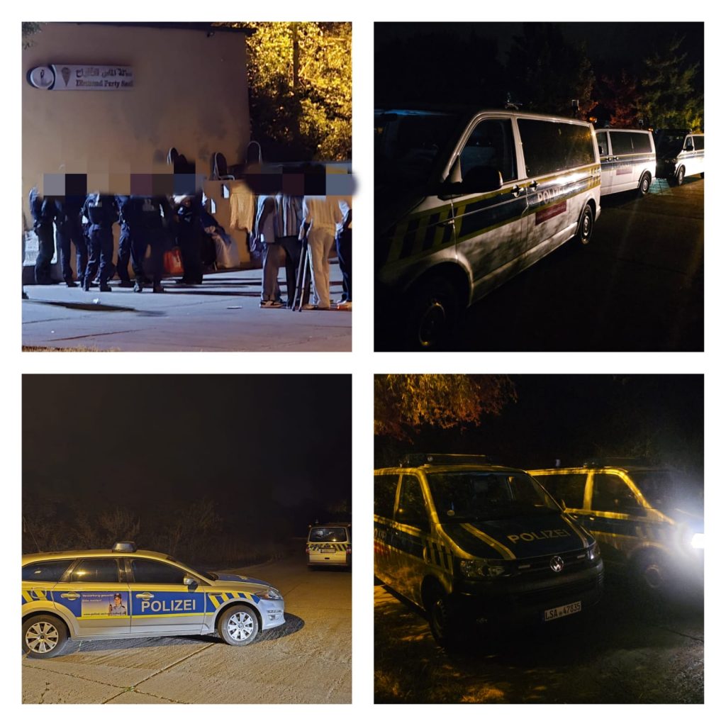 Großer Polizeieinsatz im Südpark – 12 Polizeiwagen nach Auseinandersetzung bei somalischer Party vor Ort – Du bist Halle