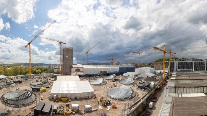 Ansicht einer Großbaustelle