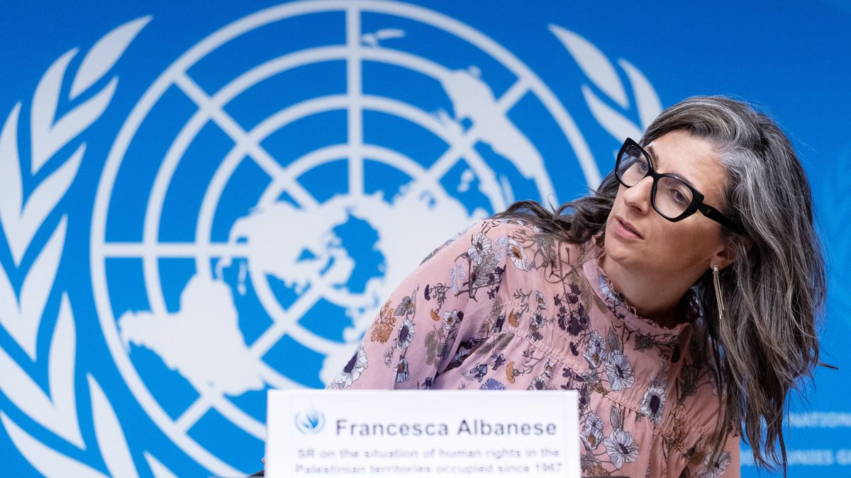 Die UN-Sonderberichterstatterin für die Palästinenser Francesca Albanese